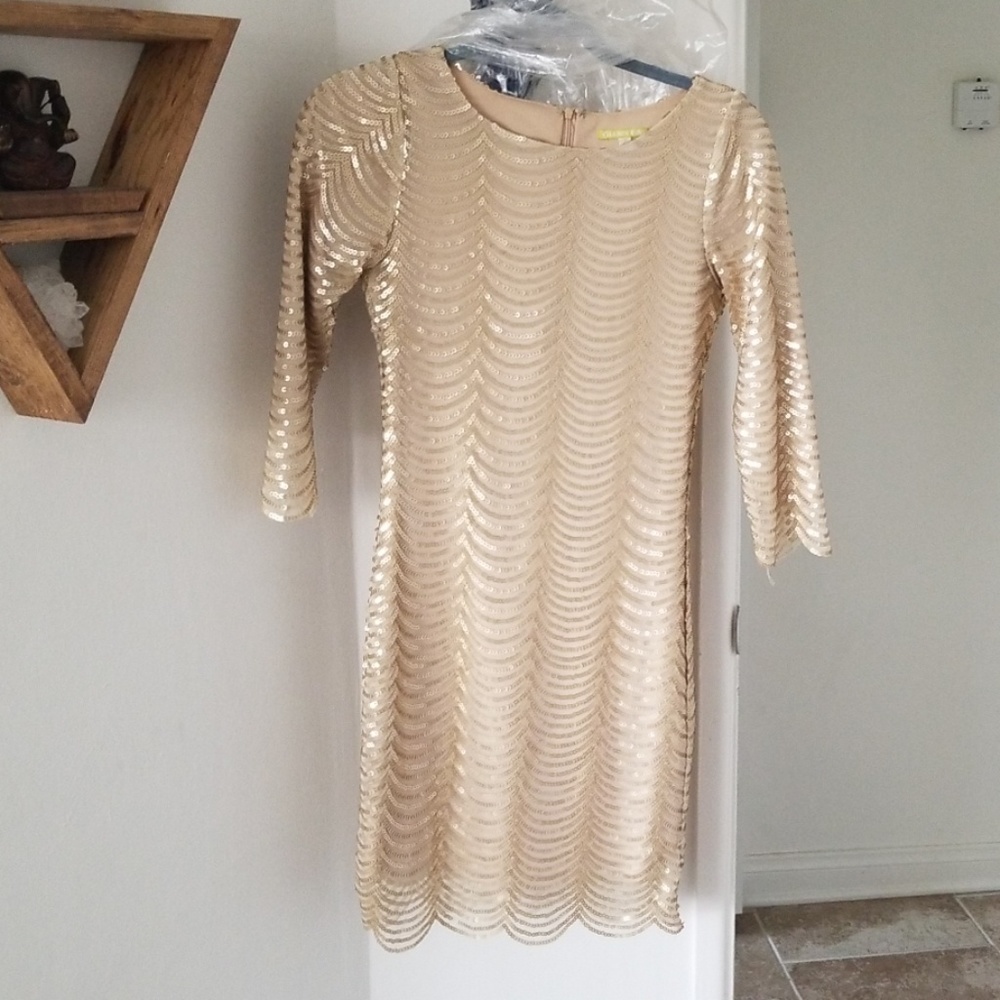 Gianni Bini gold sequin dress